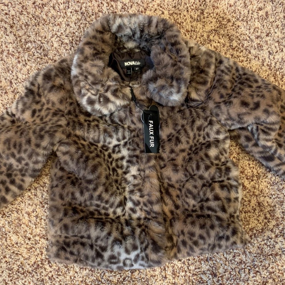 Stylish Leopard Jacket  for girls- Nova Kids
